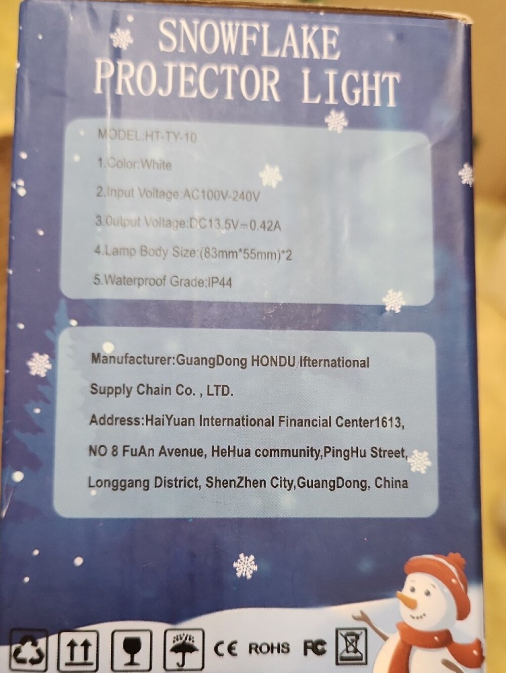 Snowflake Projector Light - Picture 2 of 2